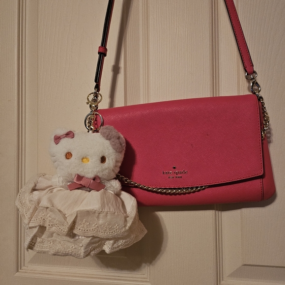 Hello kitty plush keychain spring dress wedding dress sanrio plush keych… - Picture 1 of 3